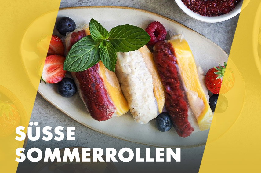 Süße Sommerrollen zubereiten